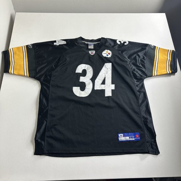 REEBOK PITTSBURGH STEELERS RASHARD MENDENHALL #34 JERSEY MENS Size 54 SEWN - Picture 2 of 10